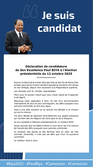 Je suis candidat